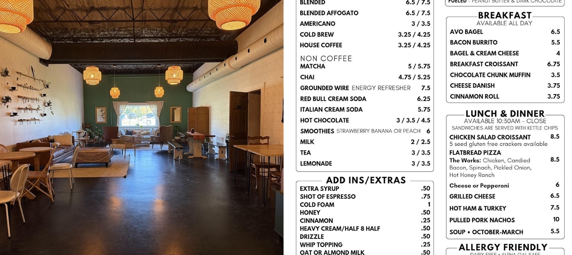 Grounded Coffee Co. Menu