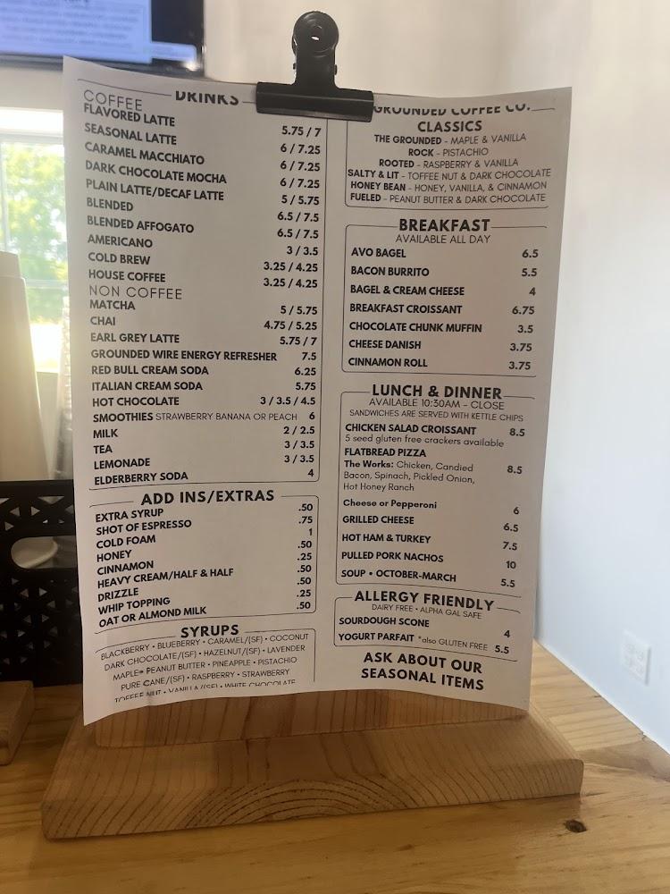 Grounded Coffee Co. Menu image 2